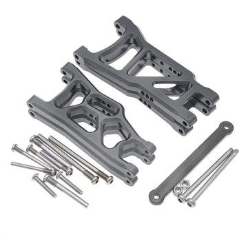 Aluminum Front&Rear Suspension A-Arms Caster Steering Blocks Stub Axle Carriers for Traxxas 2WD 1/10 Slash, Stampede, Rustler, N