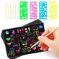 Promote Rainbow Scratch Art Kit Set  30 Rainbow Scratch Sheets + 3 Wooden Stylus Pens & 4 Drawing Stencils  Kids DIY Craft Kit