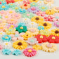 Nwfashion 100Pcs Miniature Decor Dessert Pastry Toy Food Cake Topper Scrapbooking Shoe Decoration Charms (Flower)