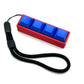 Four-Button Clicky Mechanical Switch Fidget Toy | Stim Toy, Stress Relief, Adhd (Red Base, Blue Keycaps)