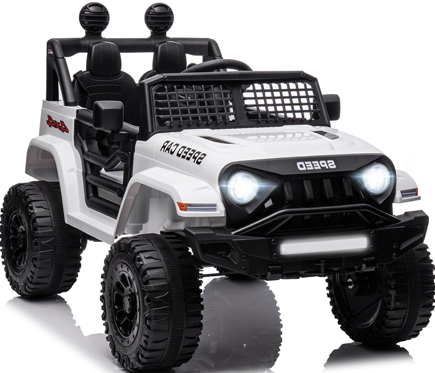 12V Ride On Car, Electric Car For Kids, 12V Ride On Toys, Kids Cars With 3 Speeds Adjustable W/Bluetooth, Parent Remote Control,