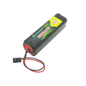 QBLPOWER 9.6v 2000mAh NiMH Battery Pack with Hitec Connector Square Futaba NT8S600B Transmiter for RC Cars Airplanes Heli Sailpl