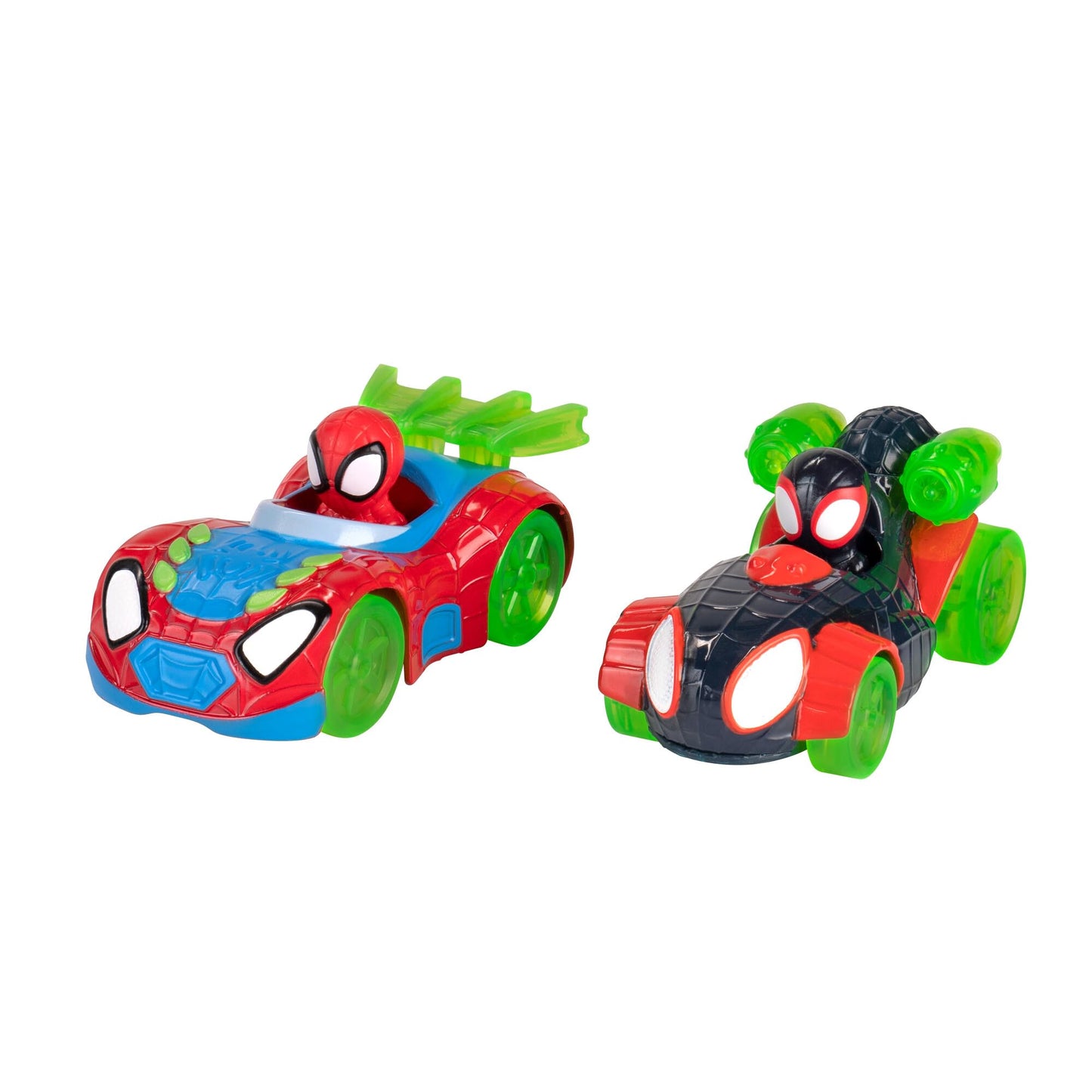 Spidey and his Amazing Friends Mega Jump HQ Track - 39-Inch Dual Race Track with Elevator, Web Tunnels, 2 Exclusive Vehicles, Multicolor