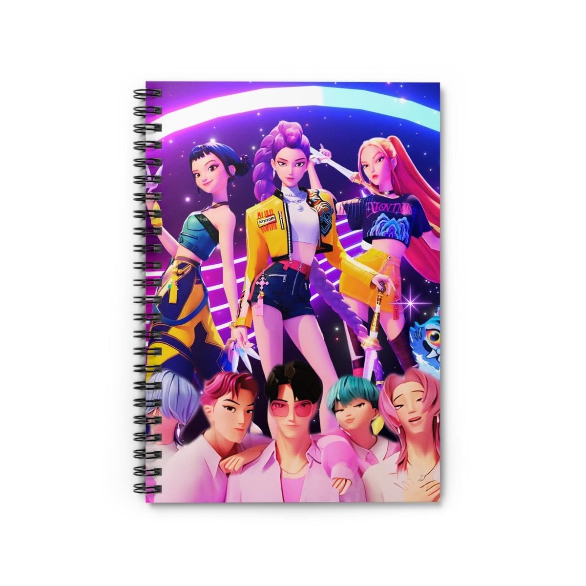 Craft Maniacs Kpop Demon Hunter All Party A5 Ruled Printed 160 Pages Notebook