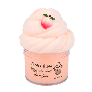 (7Oz 200Ml) Apricot Cloud Slime, Diy Stress Relief Toy Scented Slime With Cute Slime Fun Charms, Birthday Gifts For Kids Girls B