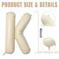 40 Inch Cream Letter Balloons, Large K Letter Balloons Foil Helium Balloons, Mylar Big Single Alphabet K Balloons, Cream Balloon