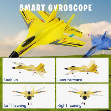 2025 New Gravity Gliders Airplane With Lights, Upgrade Rc Plane Remote Control Glider Airplanes 2.4 Ghz 2 Channels, Anti-Collisi