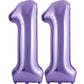40 Inch Number Balloons 11, Purple Helium Foil Number 11 Balloons, Large Number Balloon Age Balloon For Boys Girls Birthday Part