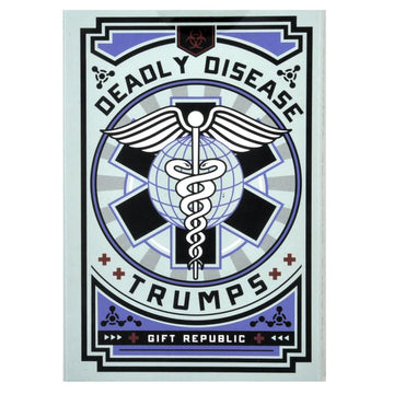 Gift Republic Deadly Disease Top Trumps Card Game | Funny Multicolor Cardstock Game