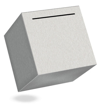 Lmsne Piggy Bank For Adults/Kids, Must Break To Open Stainless Steel Piggy Bank, Unopenable Metal Money Saving Box (Silver, 5.9
