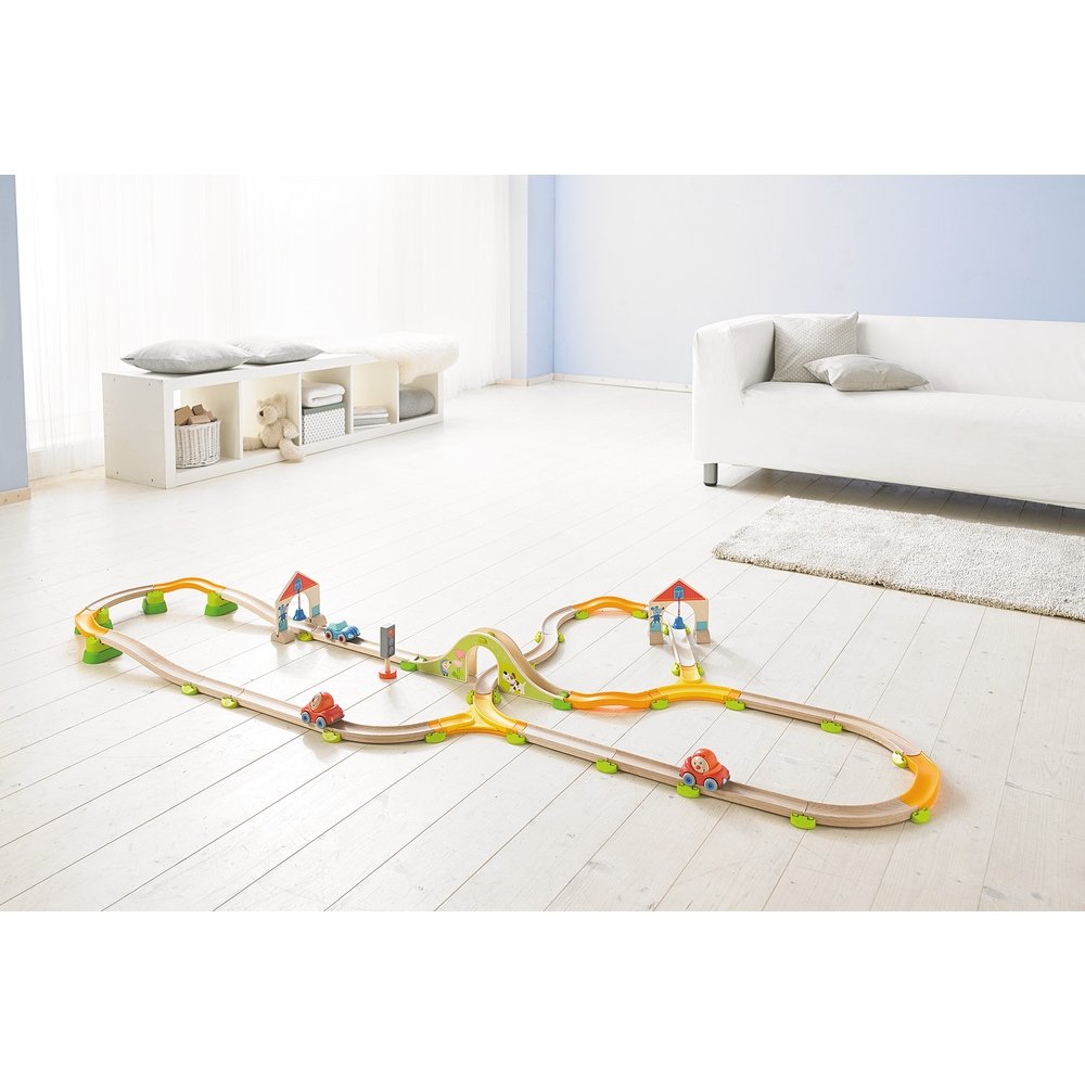 Haba Kullerbu Expansion Set - Straight Tracks And Curves - 8 Piece Set For Expanded Layouts