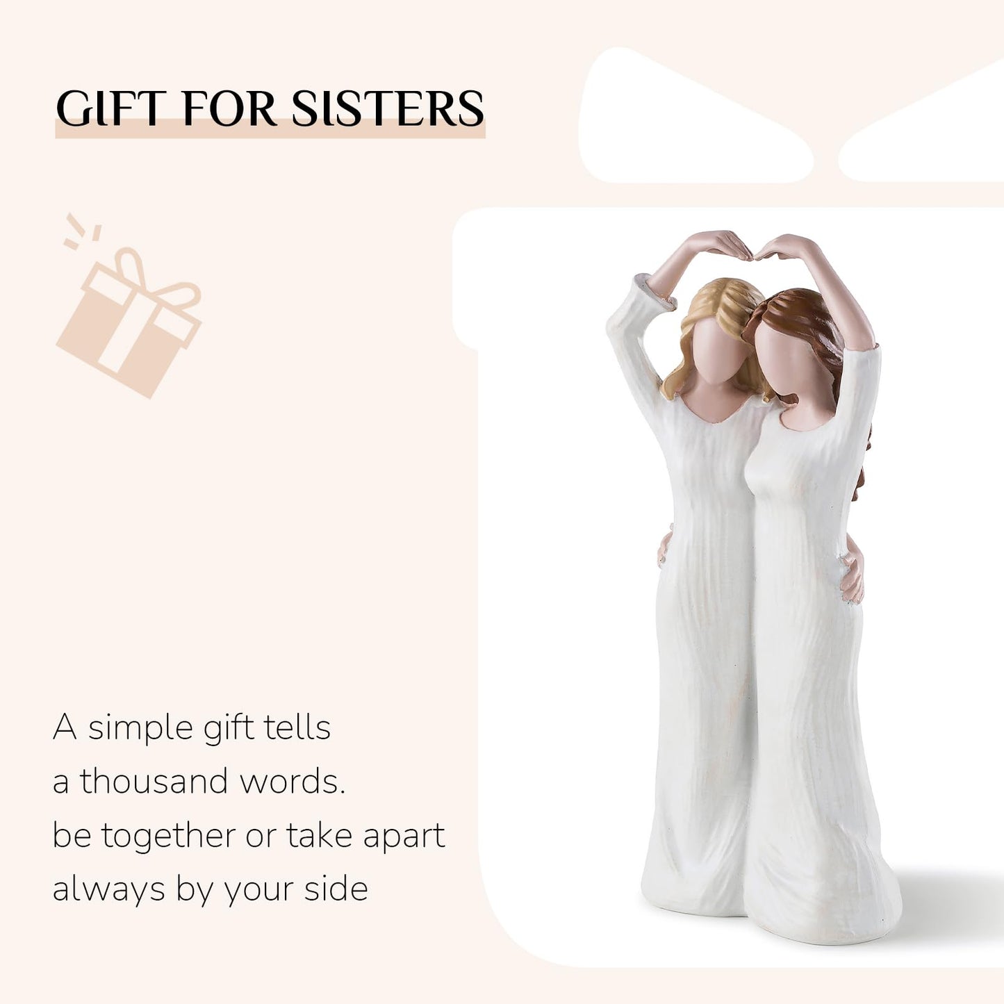 Storieme Gifts For Best Friend Women: Soul Sister Friendship Bestie Birthday Gift - Unique Gifts For Sisters From Sister Resin F