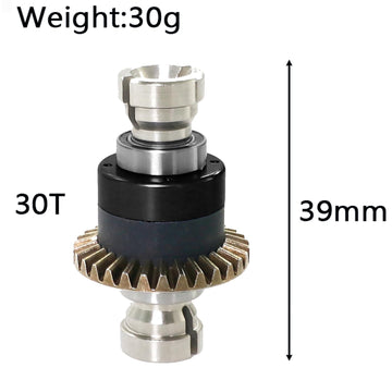 Assembled Differential 30T 0.8Mod Upgraded Part 1pc, Replace for ARA311177, Steel Front/Rear Differential Fits for ARRMA 1/18 Gr