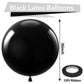 Bezente 36 Inch Black Giant Balloons - 8 Pack Jumbo Latex Balloons for Photo Shoots, Birthdays, and Parties