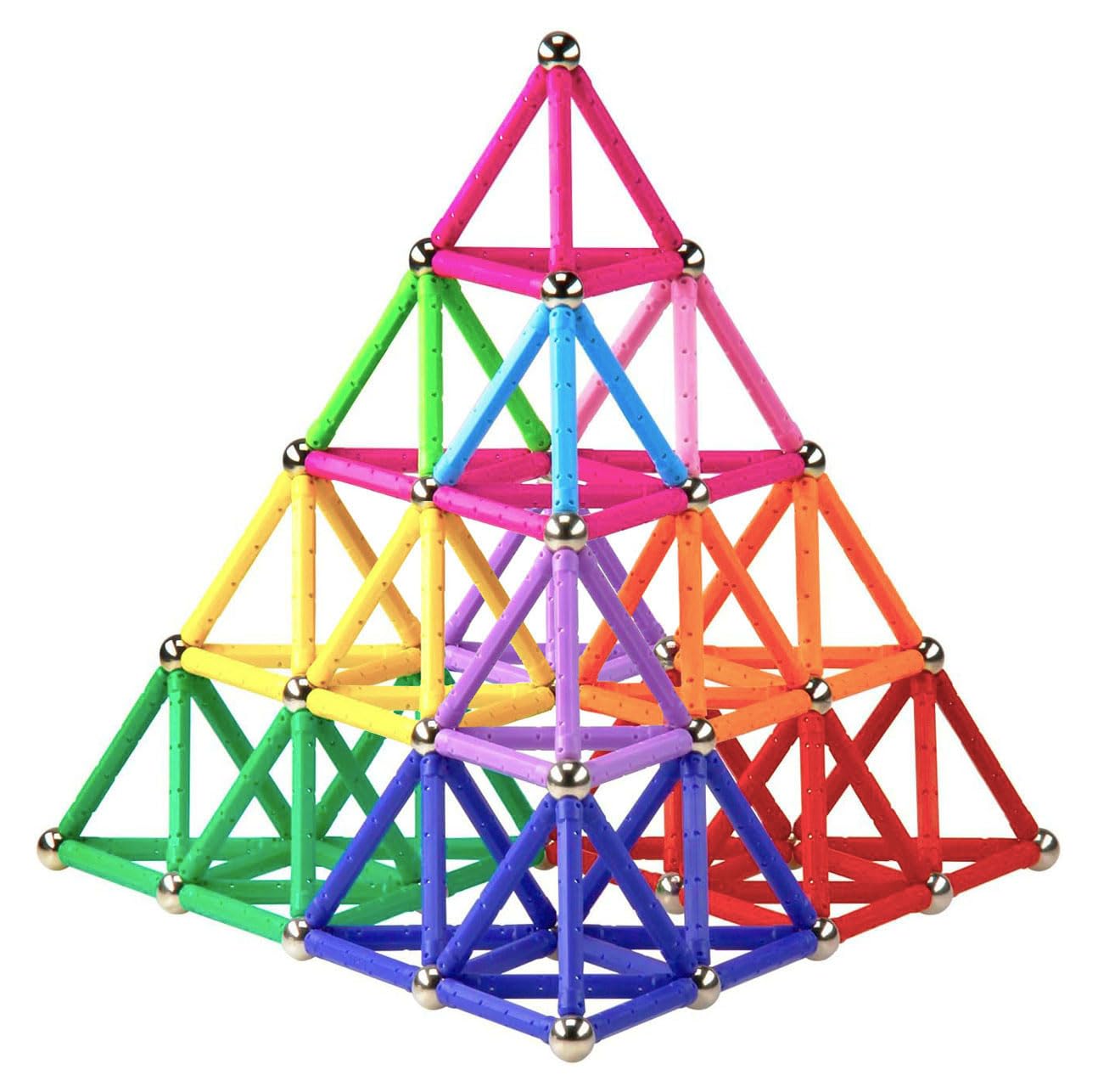 Funifinds 220PCS Magnetic Building Sticks Blocks  Magnet Educational Toys Magnetic Sticks Stacking Toys STEM Set  Non-Toxic Building Toy 3D Puzzle with Storage Bag-New