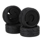 BQLZR 2.56'' OD Black RC 1:10 Arrows Pattern Rubber Tyre Tire fit On Road Racing Car Pack of 4