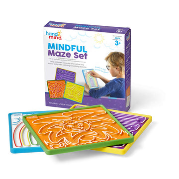 Hand2Mind Mindful Maze Boards, Learn Breathing Patterns, Mindfulness For Kids Anxiety Relief, Tactile Sensory Toys, Play Therapy Toys, Social Emotional Learning Activities, Calm Down Corner Supplies