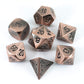 Bronze Metal Dice - Full Polyhedral Set in Presentation Tin