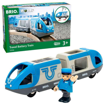 Brio World - 33506 Travel Battery Train | 3-Piece, Battery-Operated Toy Train Set | Ideal For Kids Ages 3 And Up | Compatible With All Brio Train Sets