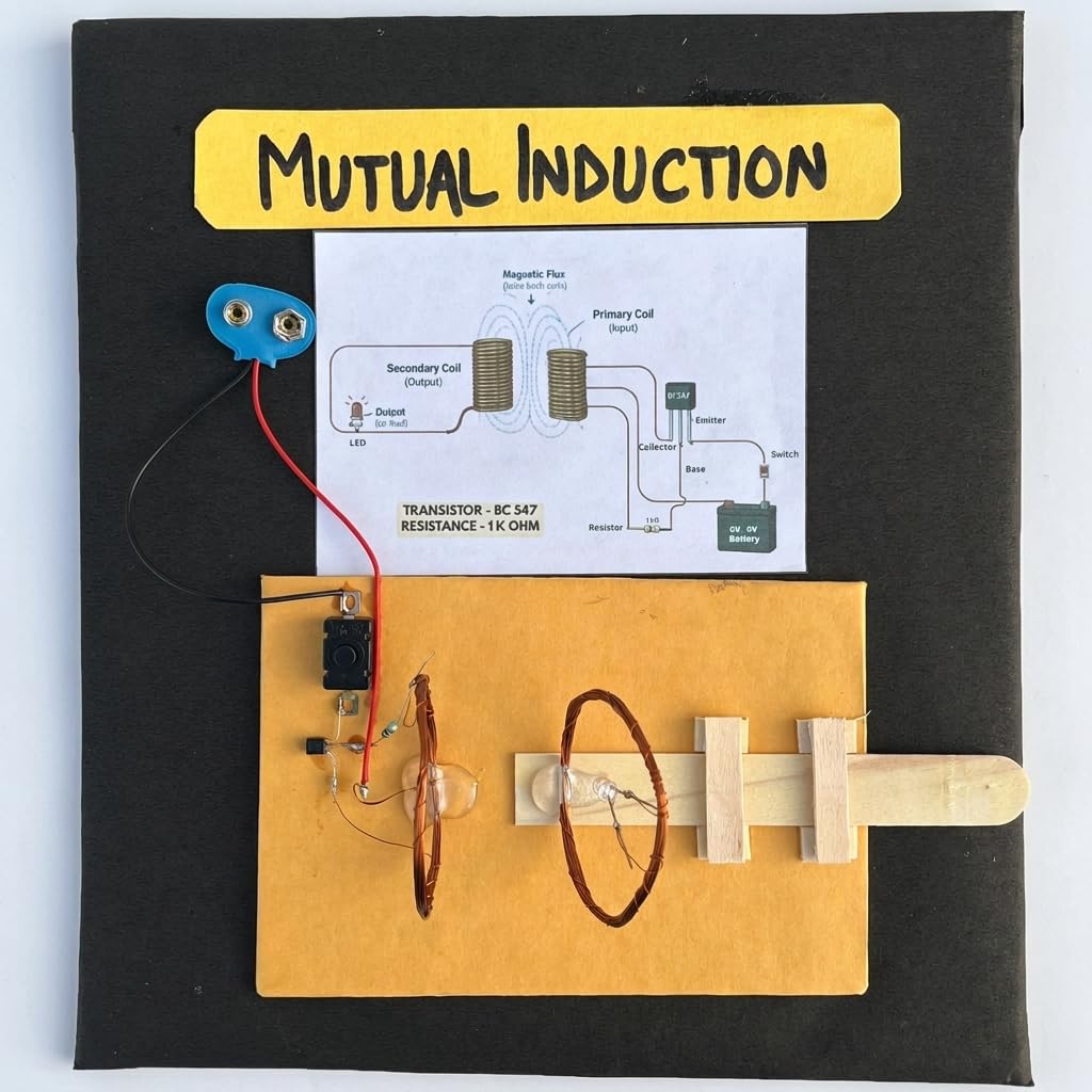 Komodo Craft Mutual Induction Working Model For School Project | Physics Science Exhibition Educational Stem Experiment Model Fo