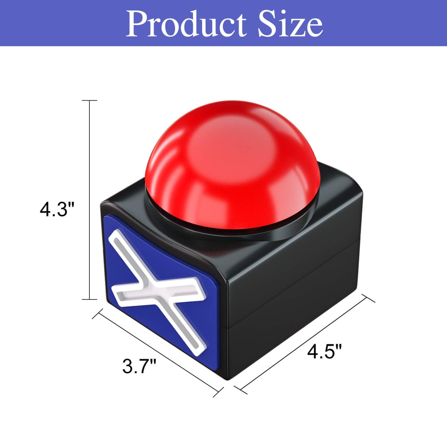 BEAN LIEVE Game Answer Buzzer - Red Trivia Quiz Buzzer with Lights & Sound, Model GB-01, Classroom Game Show Button
