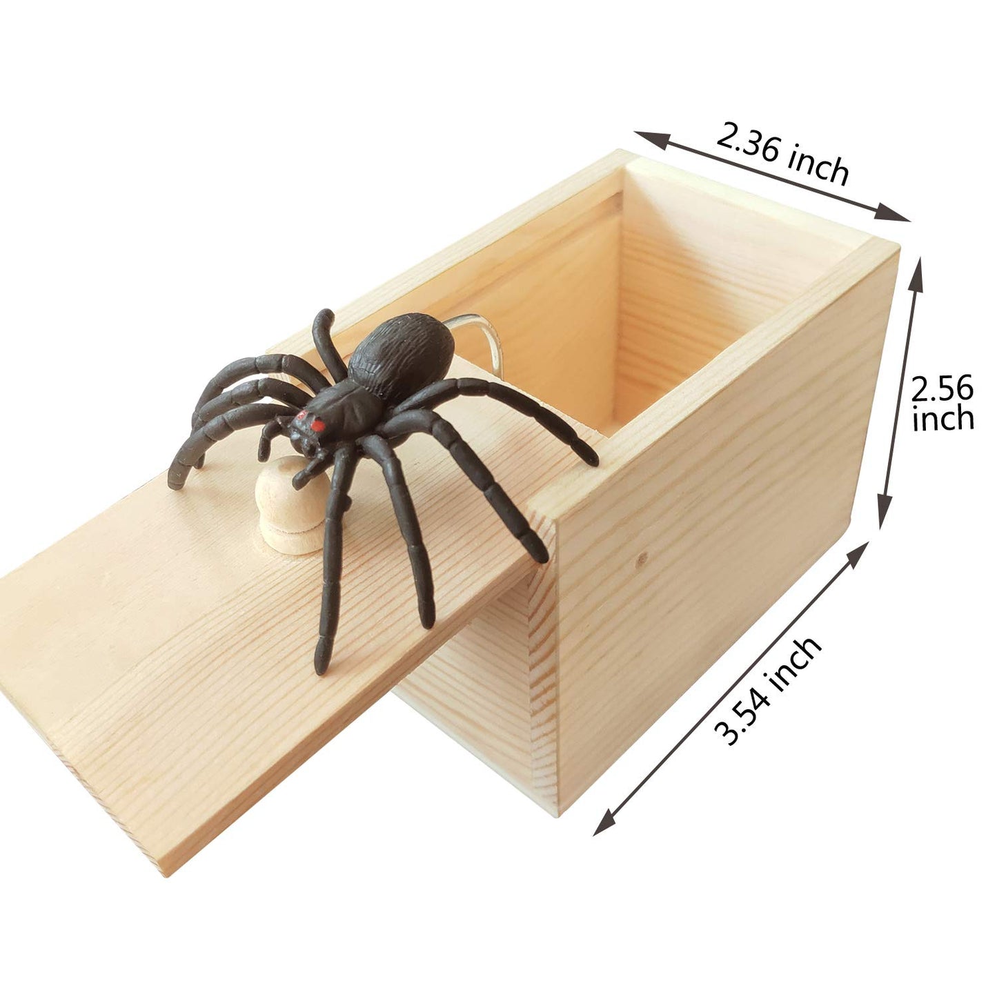 GIIOASA Fun Spider Money Surprise Box - Handcrafted Rubber Spider Prank - Beige - B09-single