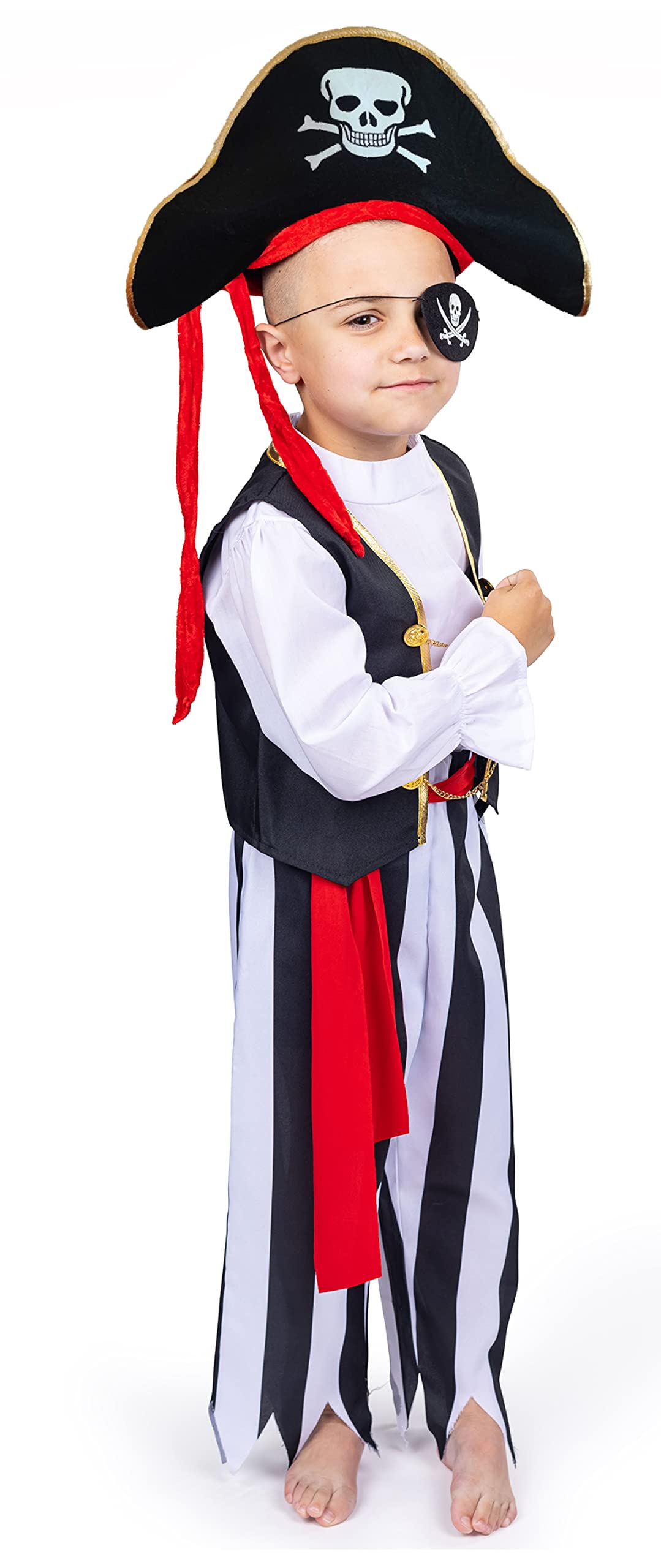 Dress Up America Kids Pirate Costume - Authentic Boys Pirate Costume For Halloween, Birthday Parties, & Role-Play Dress Up