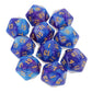 Yiotfandoll 10PCS Polyhedral Dice D20 Dice 20mm Acrylic 20 Sided Dice Game Dice for RPG MTG DND Dice Table Games (Blue Purple)