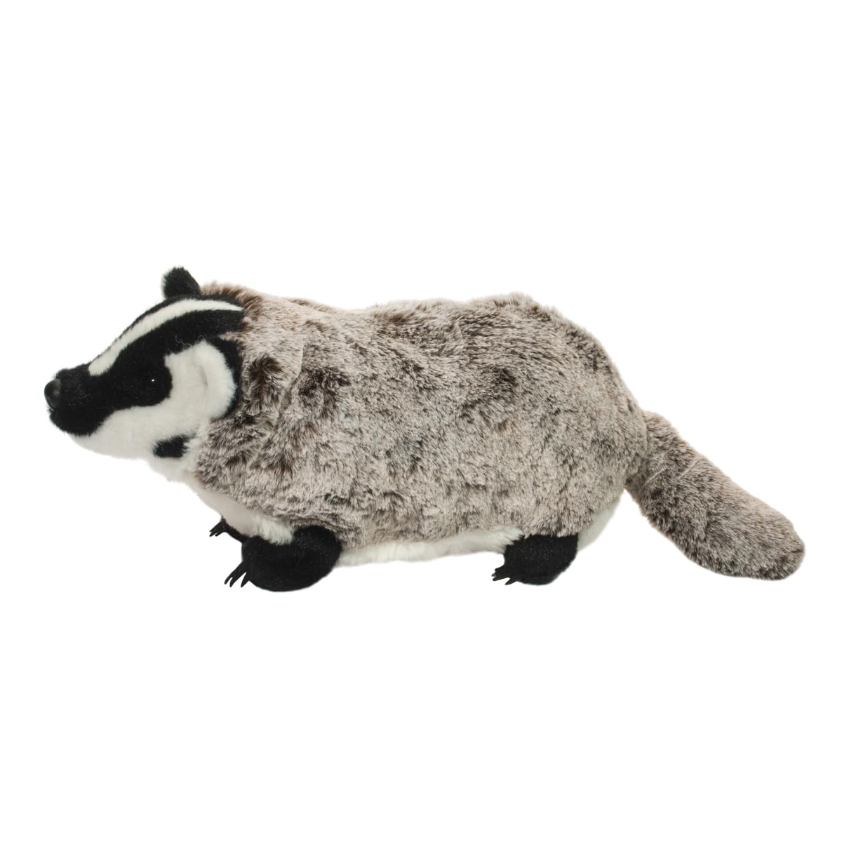 Douglas Badger Plush Stuffed Animal - Gray/Black/White/Cream, 11 Long - Soft Toy for Kids and Collectors