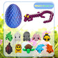 NEXT STOP M 3D Printed Animal Toys for Kids Easter Basket Stuffers with Decorative Egg Case, Classroom Prizes, Party Goodie Bag