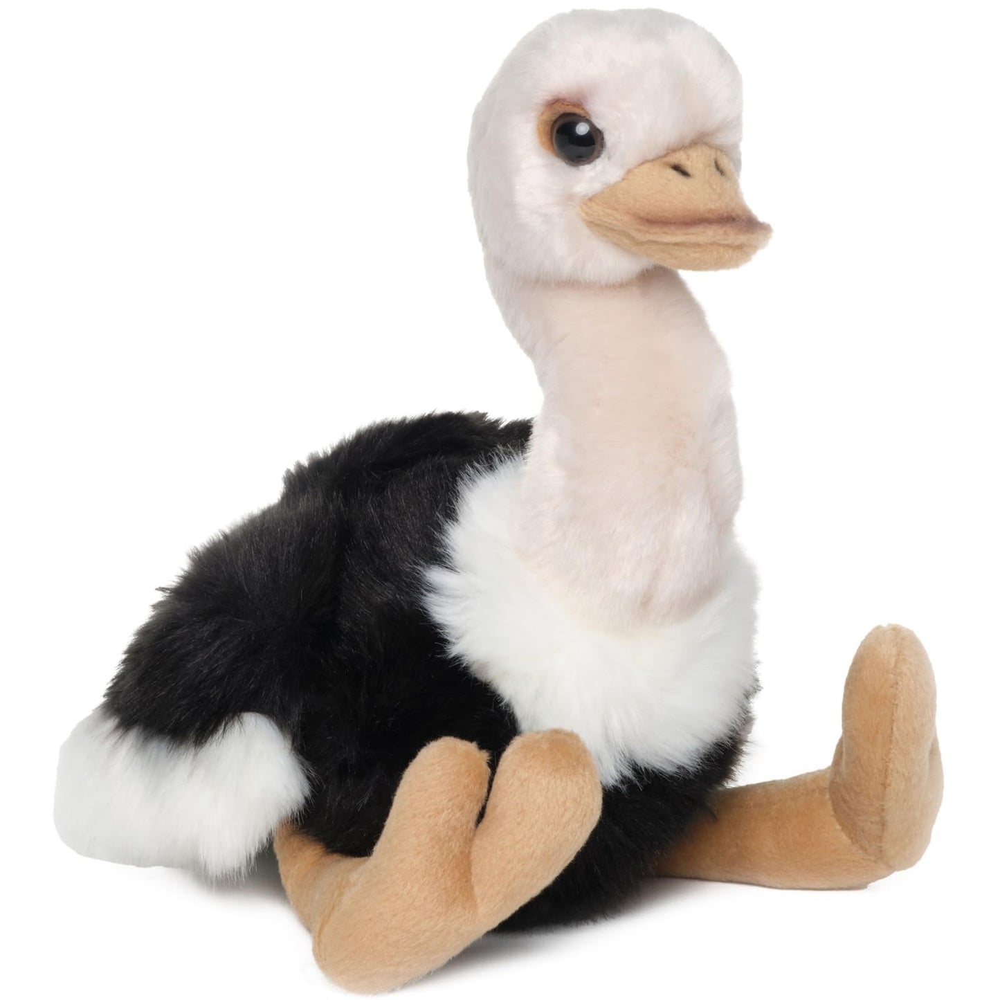 Bearington Ollie The Ostrich: Hand-Sewn 9  Tall Stuffed Ostrich with Ultra-Soft Feathers  Realistic Details and enhanced Fill; Great Birthday Gift for Animal and Exotic Bird Lovers