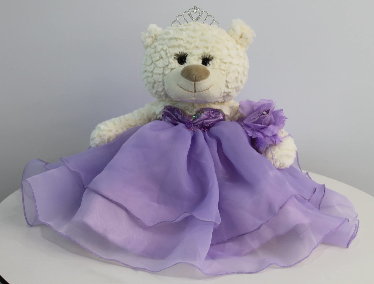 Kinnex 20'' Quince Anos Teddy Bear In Lavender Dress - Collectible Last Doll Centerpiece (B16831-5)