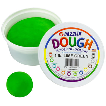 Hygloss Play Modeling Dough - 1Lb. - Easter Basket Stuffer - Unscented Dough - Safe & Non-Toxic For Kids Arts & Crafts - Party Favors - Classroom Supplies, Lime Green