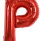 Toniful 40 Inch Large Bright Red Letter Balloons A-Z, Giant Jumbo Helium Foil Mylar Big Letter P Balloons For Birthday Party Ann