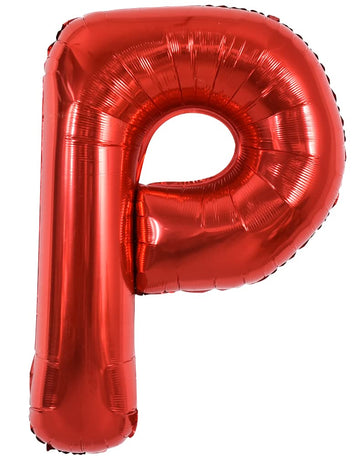 Toniful 40 Inch Large Bright Red Letter Balloons A-Z, Giant Jumbo Helium Foil Mylar Big Letter P Balloons For Birthday Party Ann