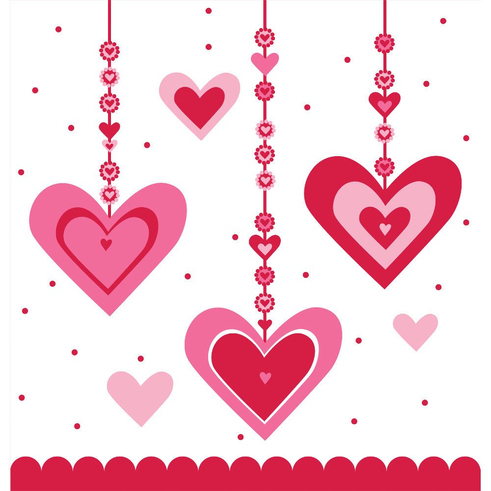 Creative Converting Heart Dazzler Valentines Day Plastic Tablecloth