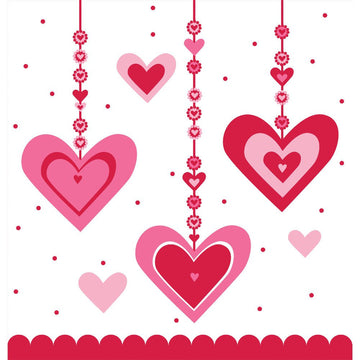 Creative Converting Heart Dazzler Valentines Day Plastic Tablecloth