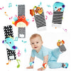 Snowie Soft Baby Socks Rattles And Wristband Rattle Set For Babies 0-6 Months, Cartoon Fun Cotton Socks With Cartoon Plush Rattl