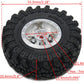 Hobbysoul Adjustable Offset Rc 1.0 Wheels And Tires, 1/24 Tires & Heavy 1.0 Beadlock Wheels Silver For 1:24 Rc Crawler Axial Scx