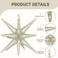 6 Pcs Cream Color Star Foil Balloons One-Piece 14-Pointed Star Balloons 4D Starburst Cone Mylar Balloons 22Inch Christmas Birthd