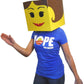 Incogneato Lego My Eggo Female Yellow Brickman Costume Box Head