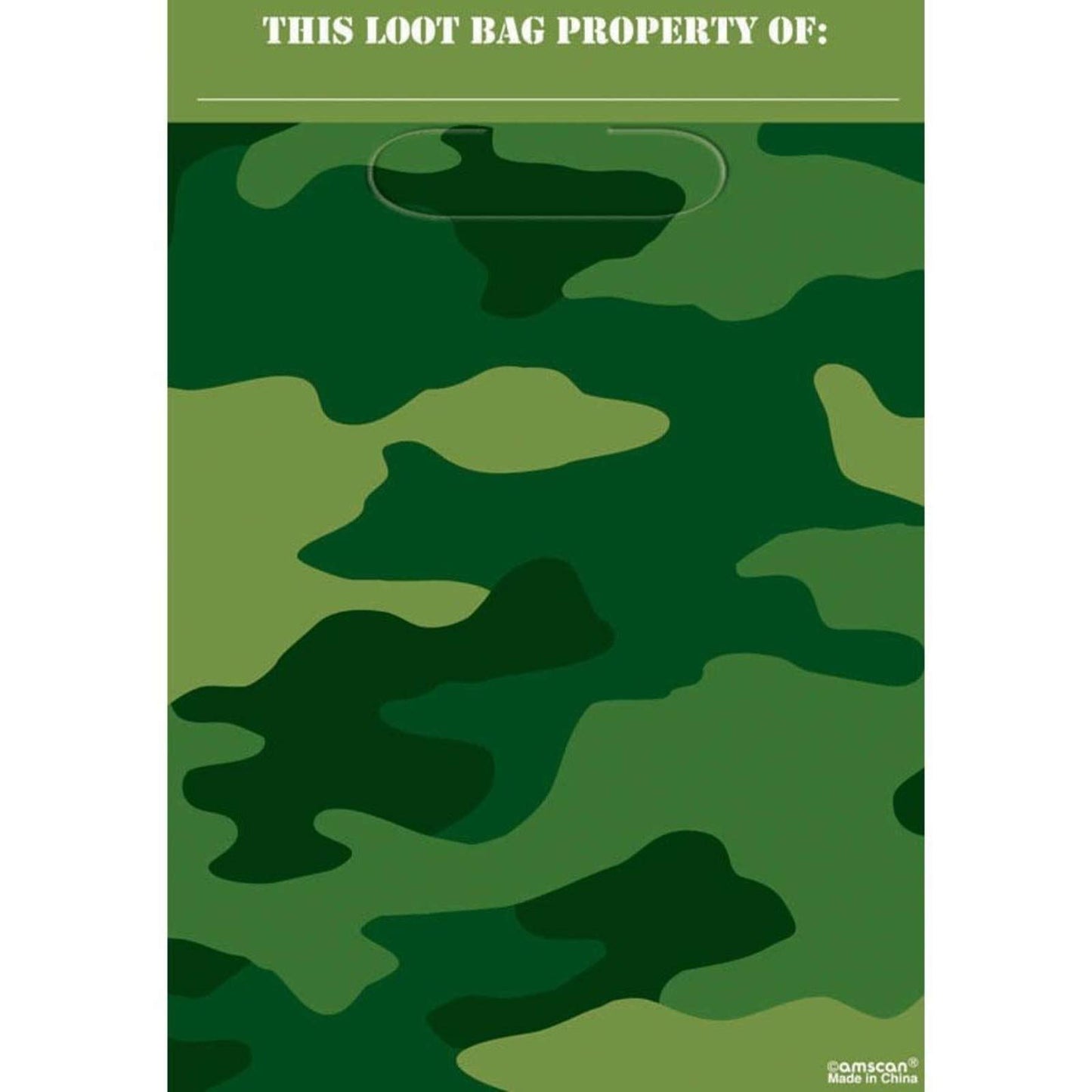 Camouflage Loot Bags 8ct