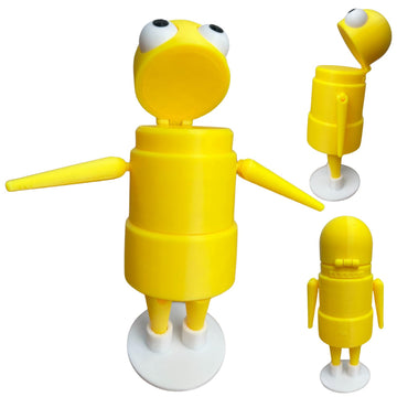 REPO 3D Printed Character Figure, R.E.P.O Horror Game Posable Articulated Collectible Model for Fans Gift (Yellow)