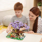 Apawr Cherry Blossom Tree Building Set Flower House Bonsai Architecture Tree Model Sets For Kids, No Compatible With Lego(1388Pi