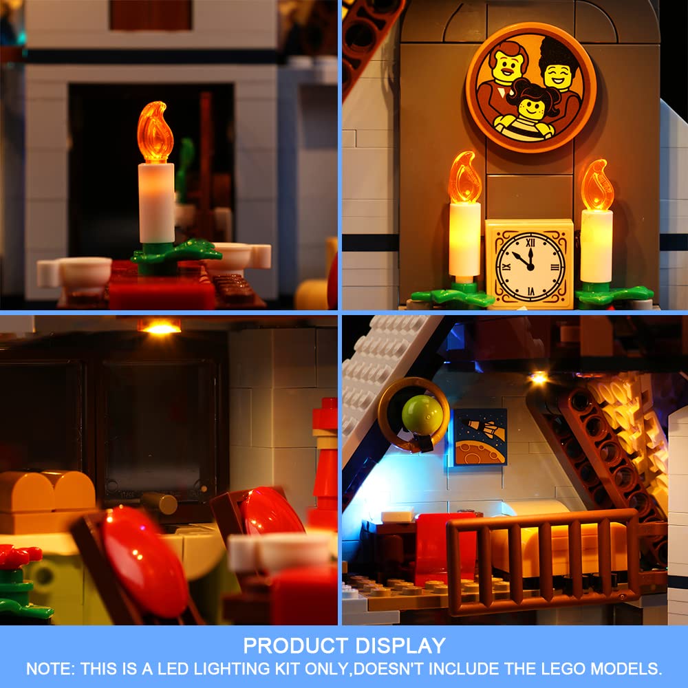 Vonado Led Light Kit Compatible With Lego Santa’S Visit 10293 Building Set (No Model),Decoration Lighting Kit Compatible With Lego Christmas Bricks (Music Version-New)