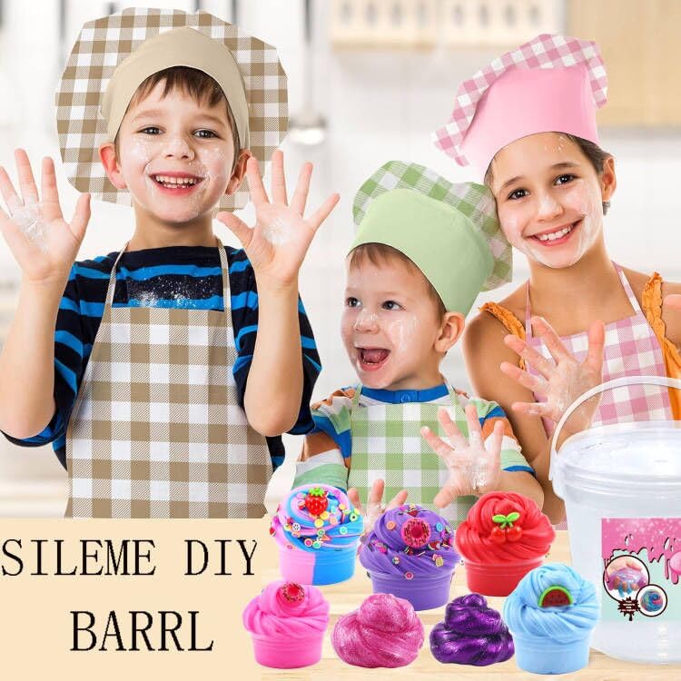 Elover Clear Slime Making Kits With Premade Slime For Kids Diy With 35 Sets Add-Ins Jumbo Kit For 6-12 Years Old Girls Boys Present Party Favors (Milky White Slime Bucket)