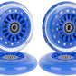 AOWISH Ride on Swing Twist Wiggle Car Polyurethane Replacement Wheels w/Bearings ABEC-9 (2 Front Wheels with Convex Hub, 2 Rear