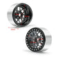 4PCS 2.2'' RC Aluminum Beadlock Wheels w/Hubs For 1/10 RC Axial Wraith RR10 YETI SCX10 D90 TRX4 CC01 (Titanium)