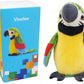 Vincilee Talking Parrot Repeat What You Say Mimicry Pet Toy Plush Interactive Toys Buddy Parrot for Children Gift 4.3 x 8.7inches(Green)