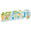 Unique Safari 1st Birthday Deluxe 3D Centerpiece, 14 x 4.5, Blue